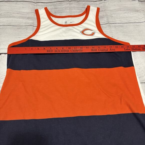 Nike Dri Fit Chicago Bears Mens Size Large Athletic Cut NFL Tank Top Shirt - Picture 5 of 11